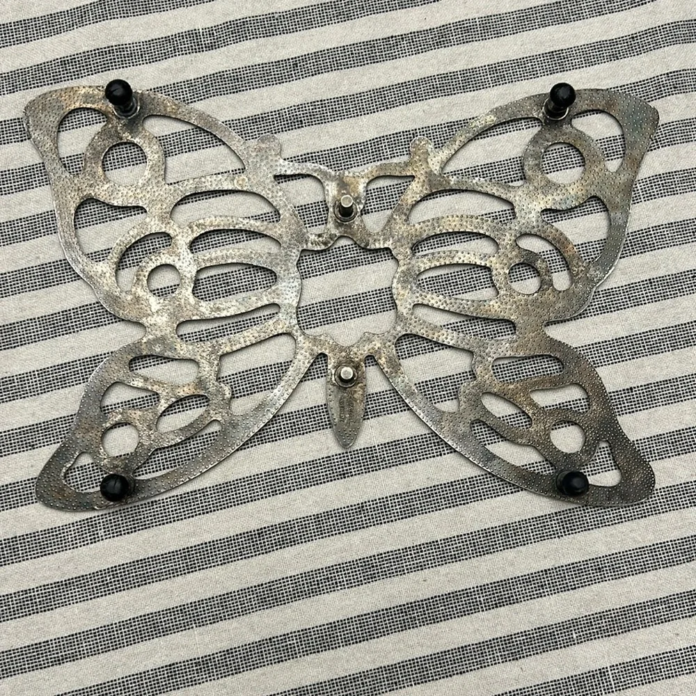 Vintage Leonard Silverplate Butterfly Trivet,